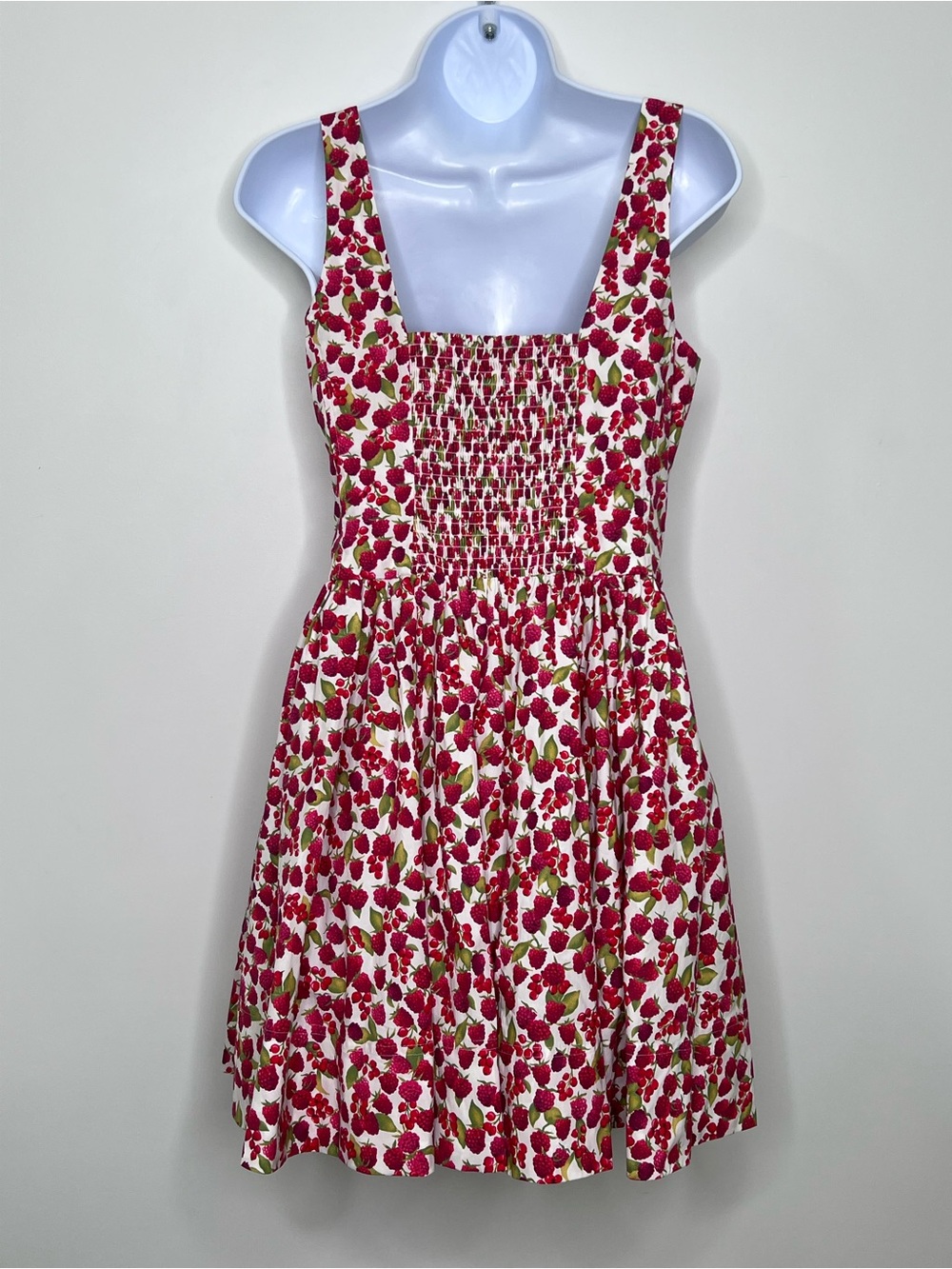 NWT J.Crew Fit-and-flare mini dress in raspberry print - Picture 3 of 7